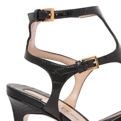 Tom Ford High Stiletto Sandals With Cut-out Straps In Black