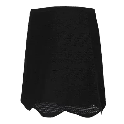 Tom Ford Elegant Mini Skirt With Scalloped Hem And Elastic Waistband In Black