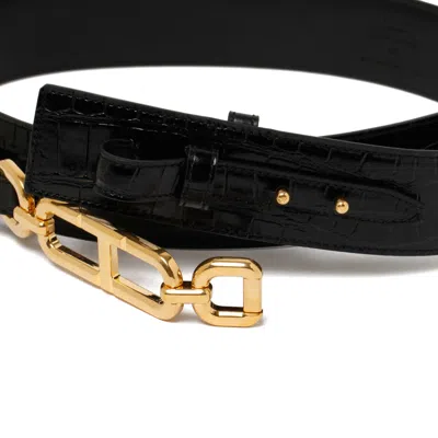 Tom Ford Embossed Belt In Black