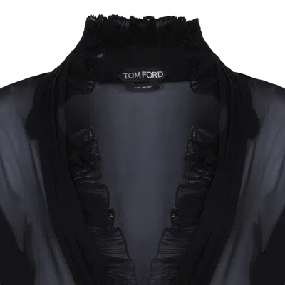 Tom Ford Black Silk Shirt In Black