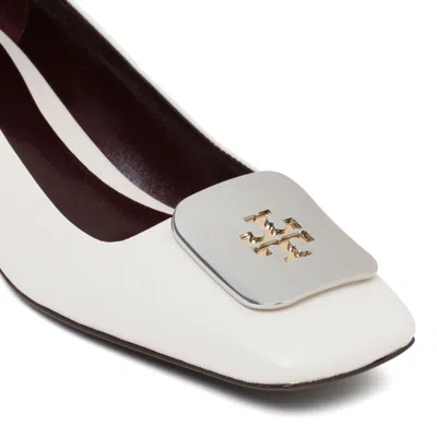 Tory Burch Light Cream Leather With Heel In White