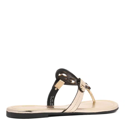 Tory Burch Miller Logo Sandals In Gold