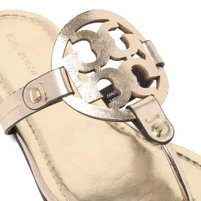 Tory Burch Miller Logo Sandals In Gold