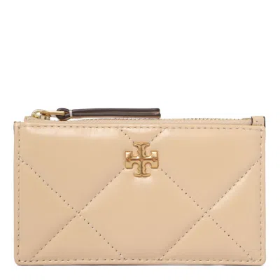 Tory Burch Vanilla Cow Leather Wallets In Neutral