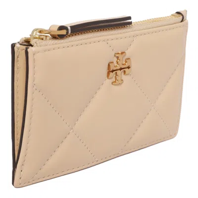 Tory Burch Vanilla Cow Leather Wallets In Neutral