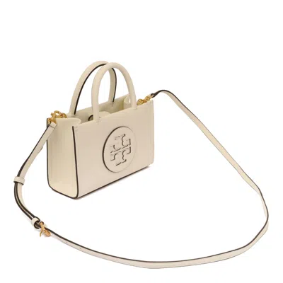 Tory Burch Warm White Polyurethane Bags In White