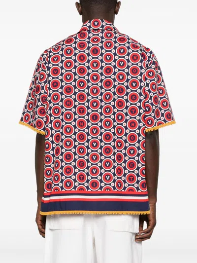 Valentino Bulles Royales Cotton Shirt In Multi