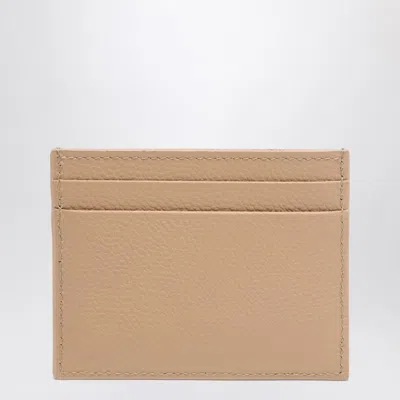 Valentino Vlogo Signature Credit Card Holder Rose Sand In Neutral