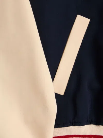Valentino La Chat De La Maison Wool Bomber Jacket In Blue