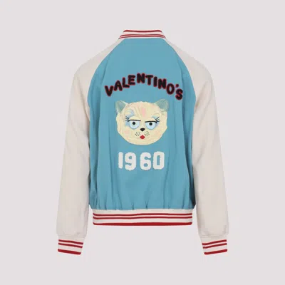 Valentino Le Chat De La Maison Wool Bomber Jacket In Multi
