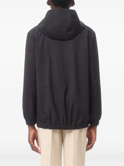 Valentino Vlogo Signature Caban Jacket In Burgundy