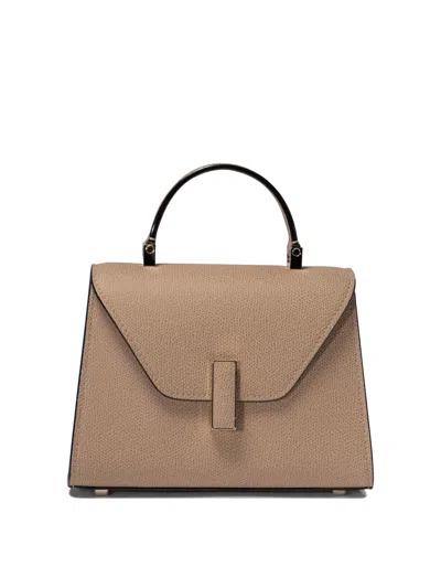 Valextra Micro Iside Leather Crossbody Bag In Brown