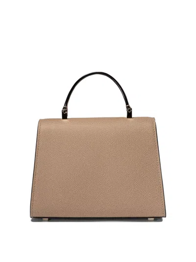 Valextra Micro Iside Leather Crossbody Bag In Brown