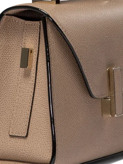Valextra Micro Iside Leather Crossbody Bag In Brown