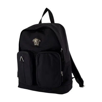 Versace La Medusa Backpack In Black