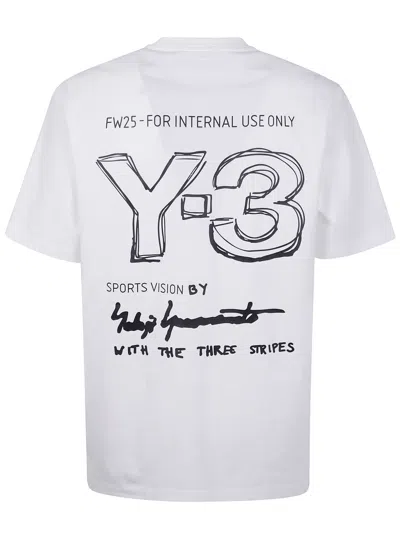 Y-3 " Short Sleeve Tee" In White