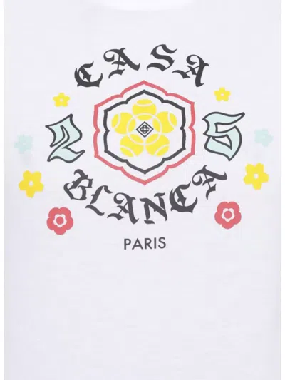 Casablanca White Cotton T-shirt With Print In White