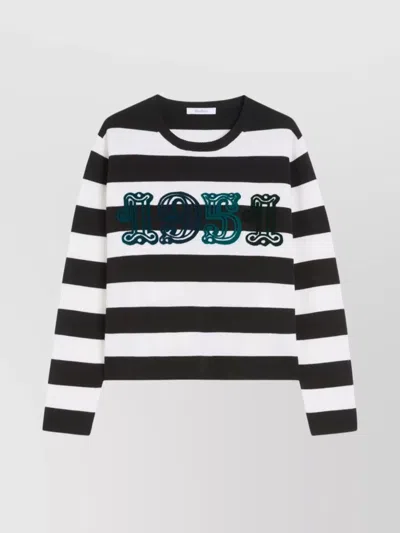 Max Mara Viterbo Wool Crewneck Sweater In Multi