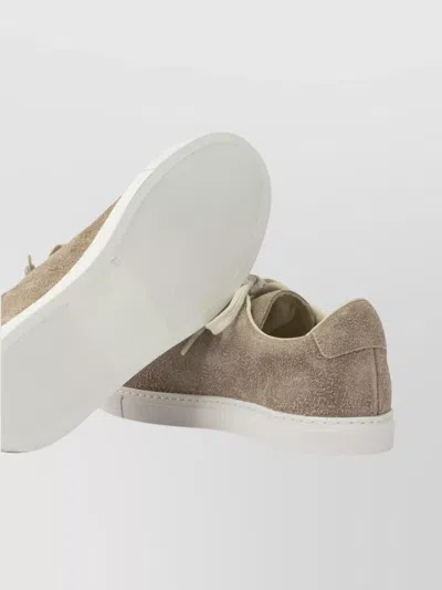 Common Projects Low-top Suede Sneakers Round Toe In Brown
