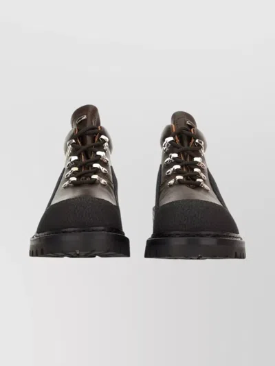 Our Legacy Ankle Boots With Round Toe And Lug Sole In Black