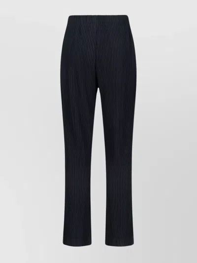 Issey Miyake Tailored Trousers With Button And Pleats In Black
