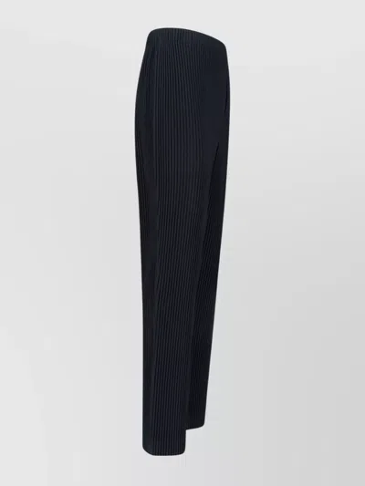 Issey Miyake Tailored Trousers With Button And Pleats In Black