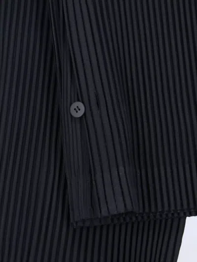 Issey Miyake Tailored Trousers With Button And Pleats In Black