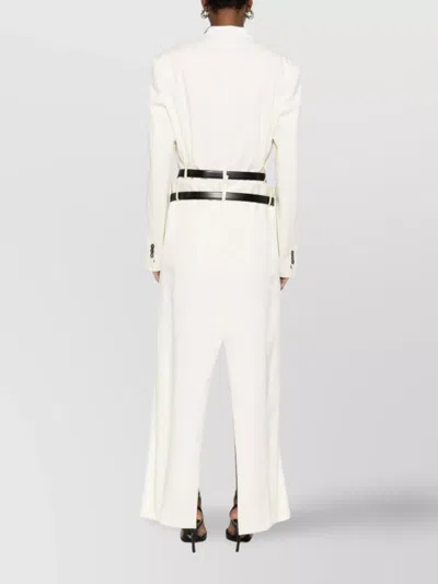 Dsquared2 Double-breasted Coat Featuring Belt Detail In White