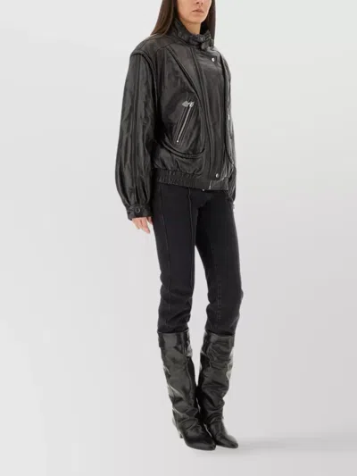 Isabel Marant Five-pocket Trousers With Belt Loops And Contrast Stitching In Black