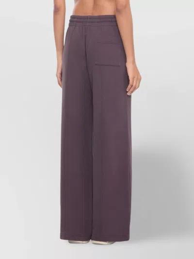 Casablanca Purple Dragonfly Floral Open Hem Sweatpants In Purple