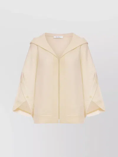 Max Mara Wool And Cashmere Cardigan In Neutral