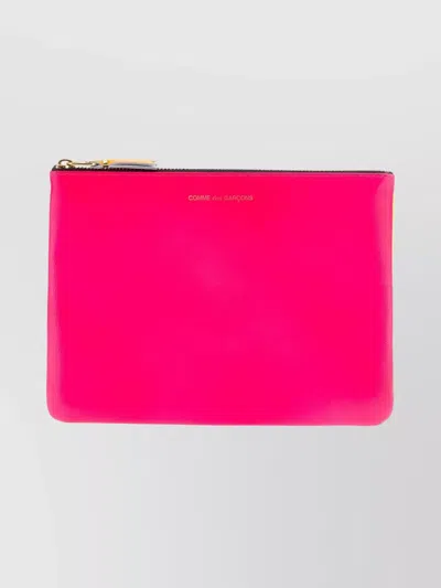 Comme Des Garçons Super Fluo Leather Line Wallet Accessories In Pink