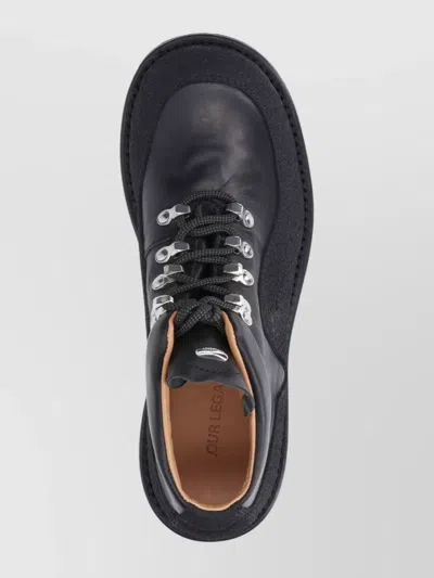 Our Legacy Ankle Boots With Round Toe And Lug Sole In Black