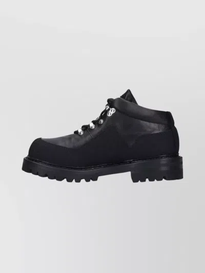 Our Legacy Ankle Boots With Round Toe And Lug Sole In Black