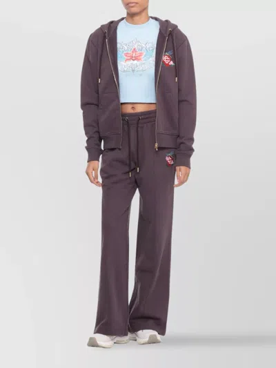 Casablanca Graphic Print Cropped T-shirt With Short Sleeves In Blue