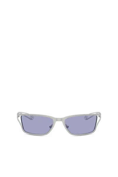 Diesel Rectangle Sunglasses In Blue