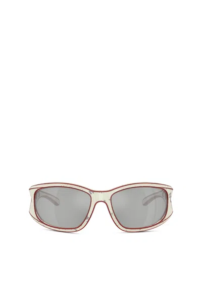 Diesel Rectangular Sunglasses In Gray