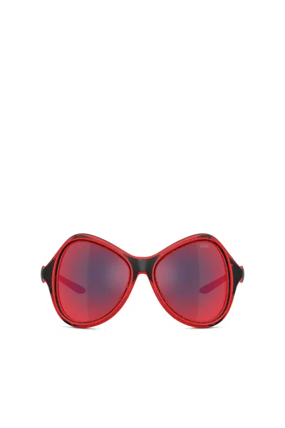 Diesel Cat-eye Style Sunglasses In Red