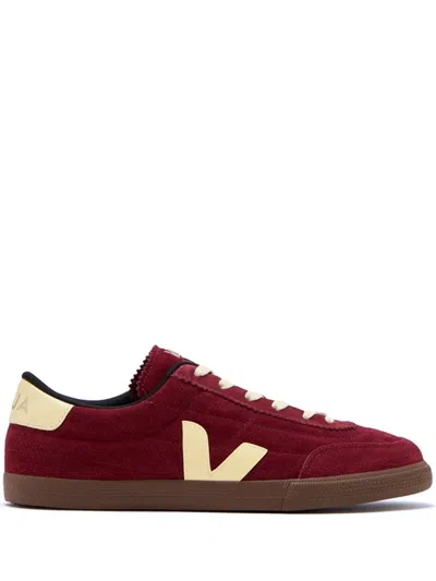 Veja Panenka Bordeaux Low Top Sneakers With Logo Patch On The Side And Contrasting Heel With Logo Letteri In Multi