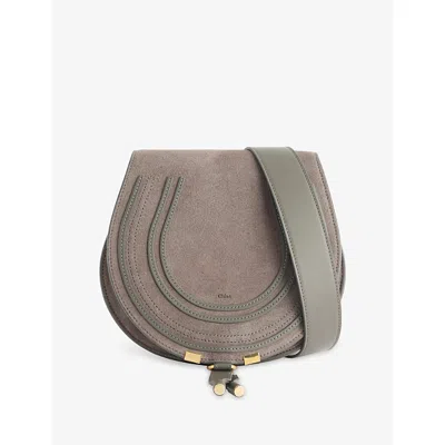 Chloé Womens Flannel Grey Marcie Medium Leather Cross-body Bag