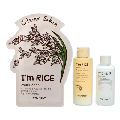 Tonymoly Skin Clarifying Rice Wonder Travel Trio In Transparent