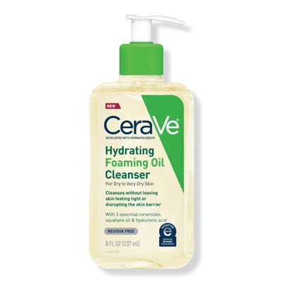 Cerave Hydrating Foaming Oil Cleanser - 8.0 oz In Transparent