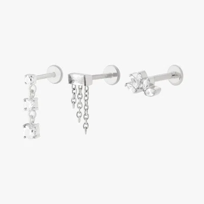 Studs Flatback Dangles Set In Multi