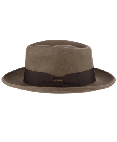 Scala Men's Felt Fedora Hat In Brown