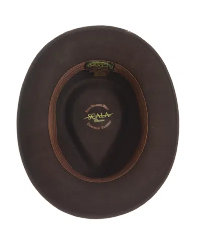 Scala Men's Felt Fedora Hat In Brown