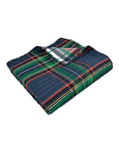 Levtex Spencer Red Plaid Reversible Quilted Throw, 60" X 50" In Multi