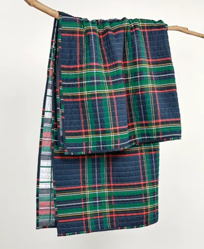 Levtex Spencer Red Plaid Reversible Quilted Throw, 60" X 50" In Multi