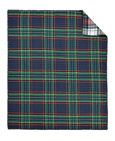 Levtex Spencer Red Plaid Reversible Quilted Throw, 60" X 50" In Multi