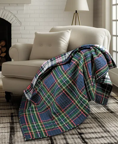 Levtex Spencer Red Plaid Reversible Quilted Throw, 60" X 50" In Multi
