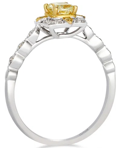 Le Vian Yellow Diamond (0.38 Ct. T.w.) And Vanilla Diamond (0.13 Ct. T.w.) Ring In 14k Two Tone Gold In Metallic